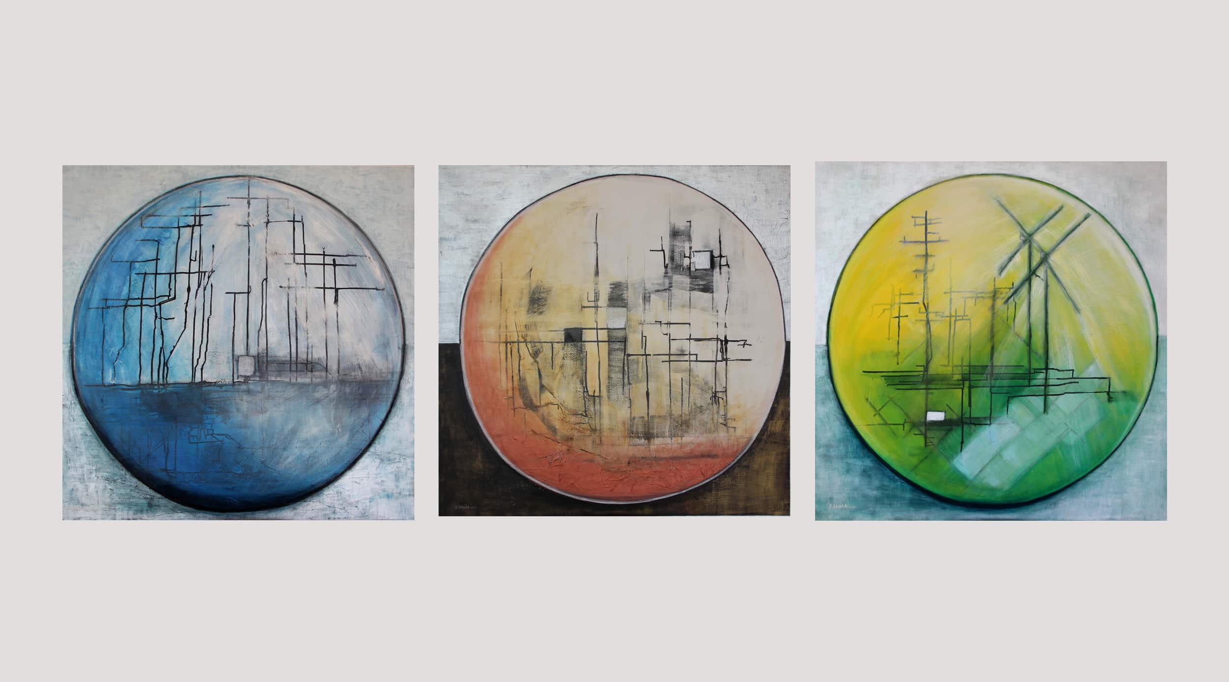 Trilogie der Energie <br>100 x 100 cm Trilogie der Energie <br>100 x 100 cm