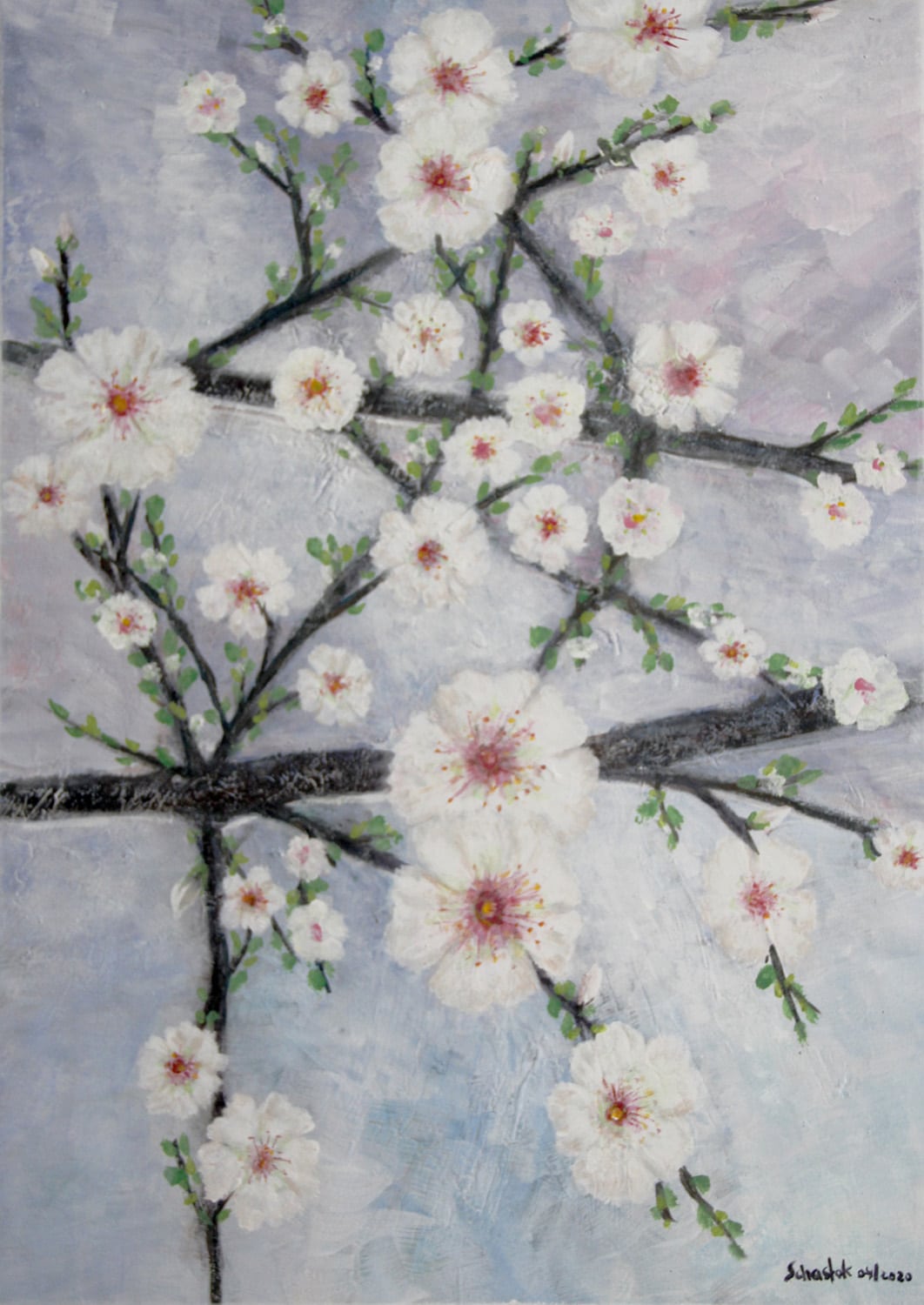 Mandelblüte<br>70 x 50 cm
