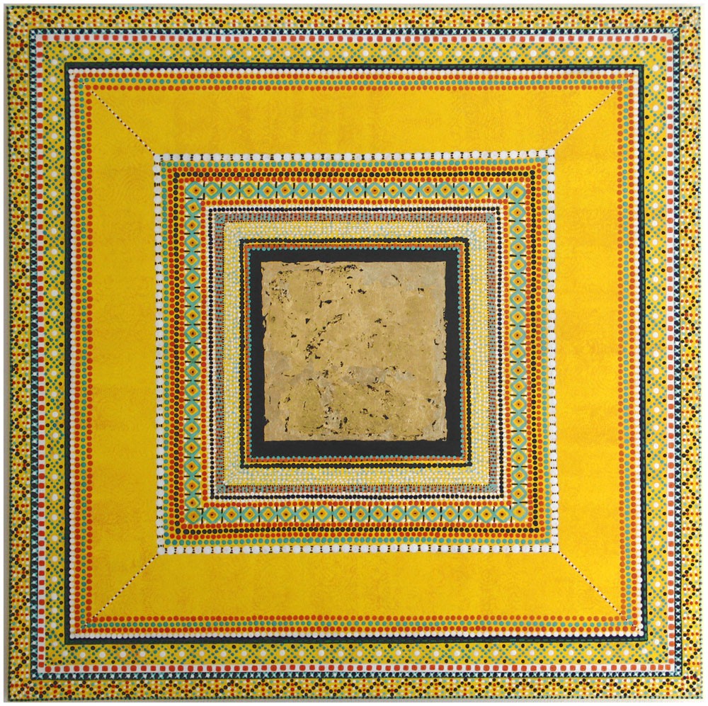 Marokko gelb<br>100 x 100 cm