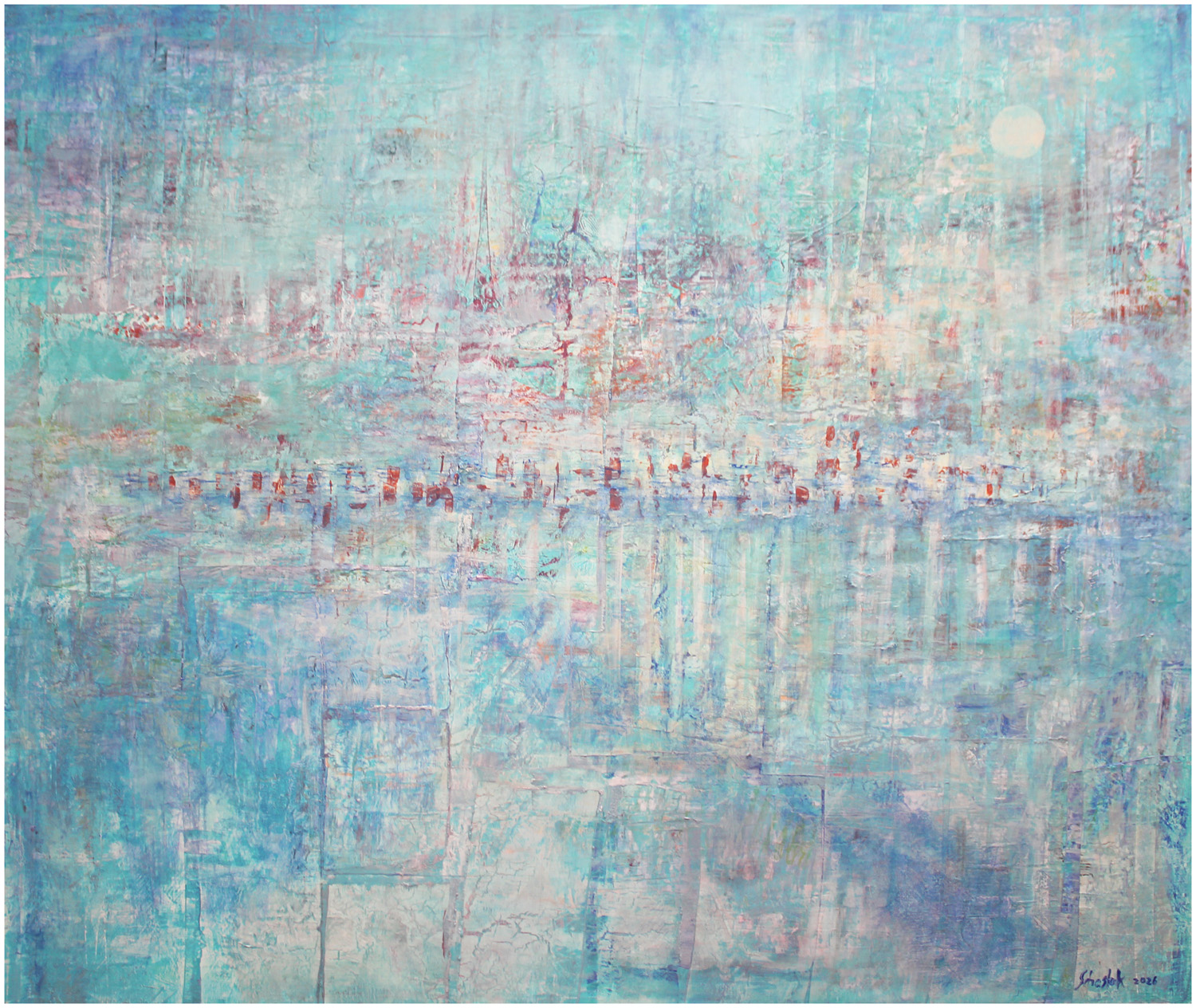 Between Light and Silence<br> 100×120 cm<br>